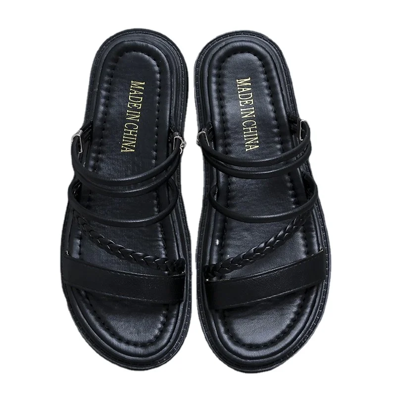 

2021 New Arrivals Slippers For Women Slipper Wholesalers PU Upper Rubber Sole Sandalia Beauty Women's Sandals Vendor