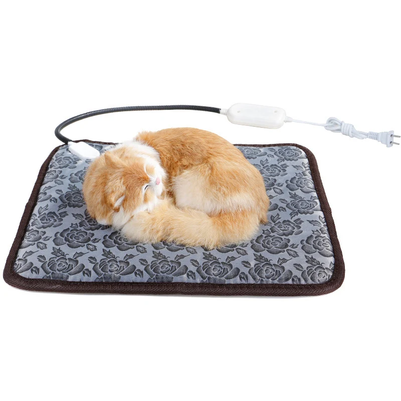 

High-quality Cat Mat Waterproof Pets Heated Bed Adjustable Dog Bed Warmer Electric Blanket Pet Heating Pad, Gray