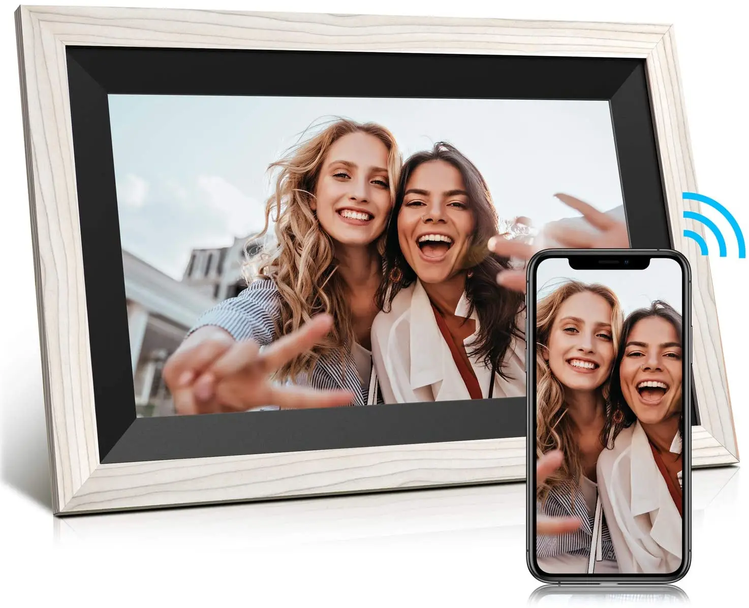 

IMPRESSIVE FUNCTIONS Auto-Rotate 9.7" IPS 2K touch screen share Photos Videos via Frameo app Wifi Digital Photo picture Frames