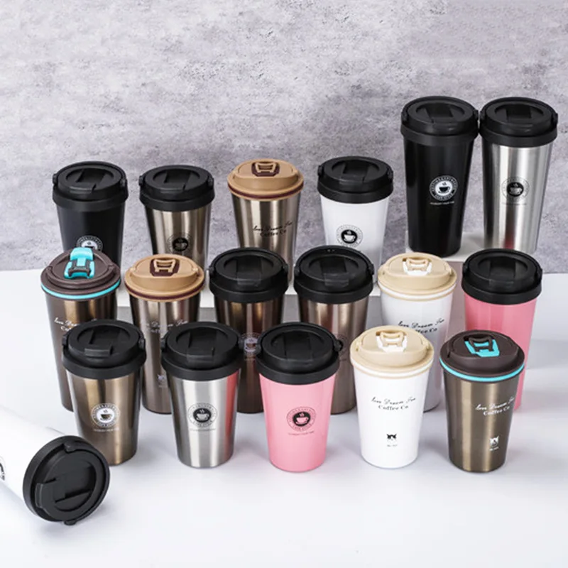 

ShouTao wholesale vacuum insulated cups custom 350ml 500ml unique double wall stainless steel thermo coffee mugs, As a picture/ custom