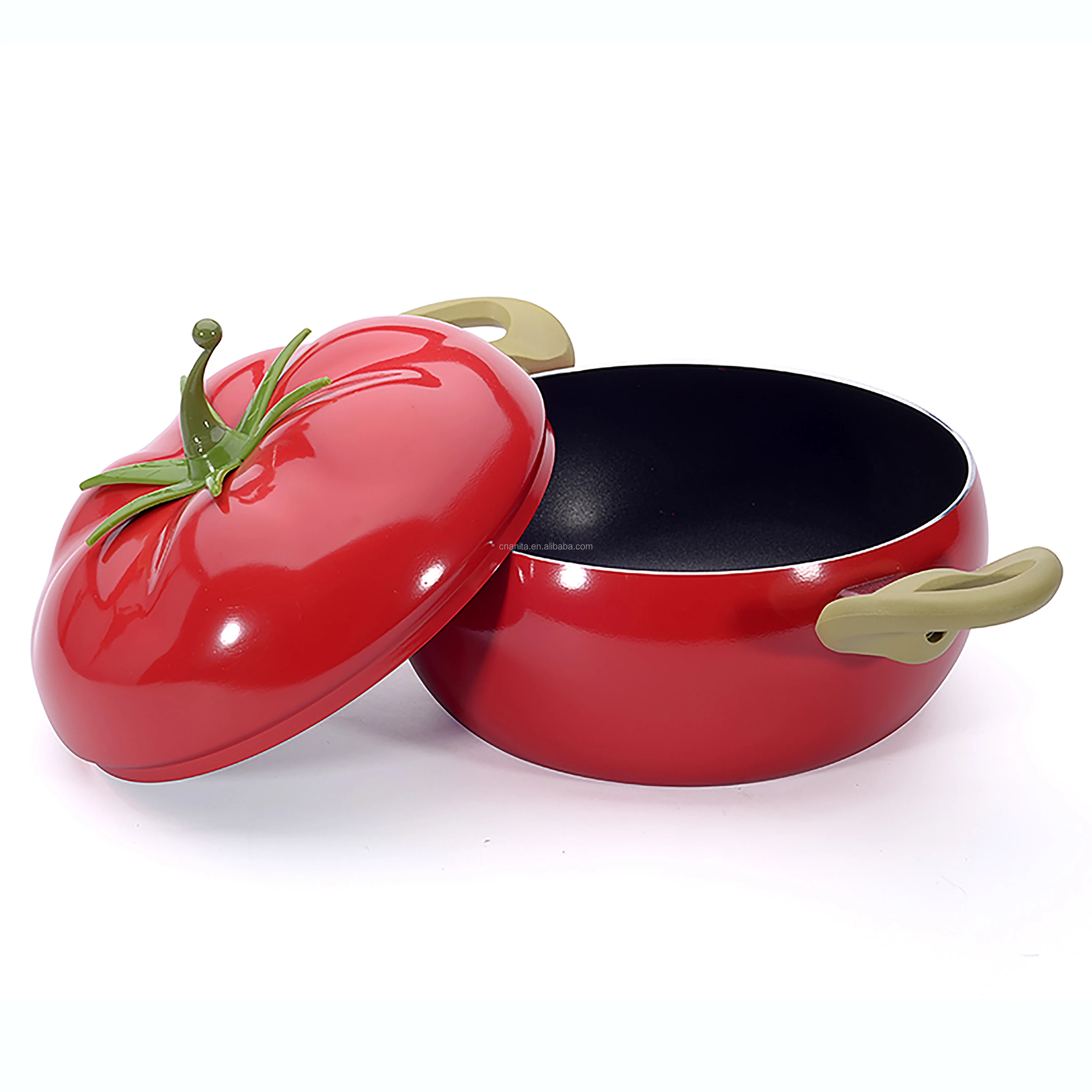 

New Design Kitchen Cookware Black Nonstick Coating Aluminum Cooking Pot Tomato Soup Pot, Customized color