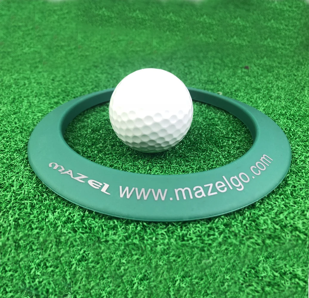 

MAZELAll-Direction Golf Putting Cup Golf Practice Hole Cup Surface Flocking for Office Indoor Outdoor Golf Training Cup, White/blue/yellow