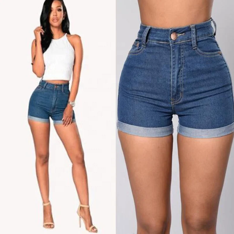 Venta al por mayor pantalones vaqueros cortos mujer-Compre online los