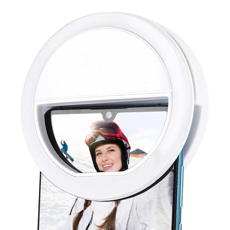 

Universal Selfie Lamp Mobile Phone Lens Portable Flash Ring 36 LEDS Luminous Ring Clip Light For iPhone For Samsung, Black/white/blue/pink