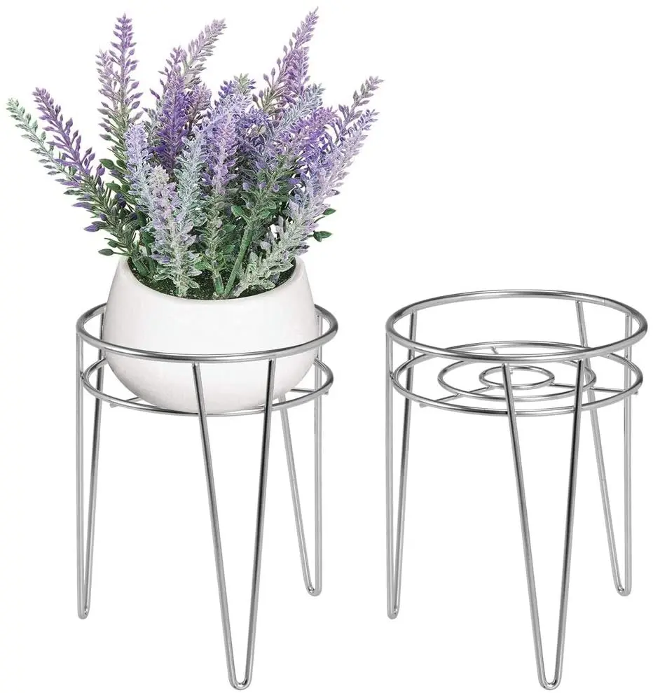 Metal Plant Stand Home Pot Aluminized Rattan Garden Flower American