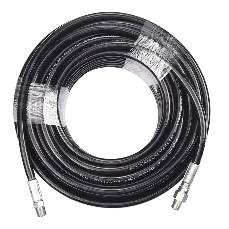 30m Sewer Jetter Hose Pressure Washer Compatible 3000psi Sewer Drain