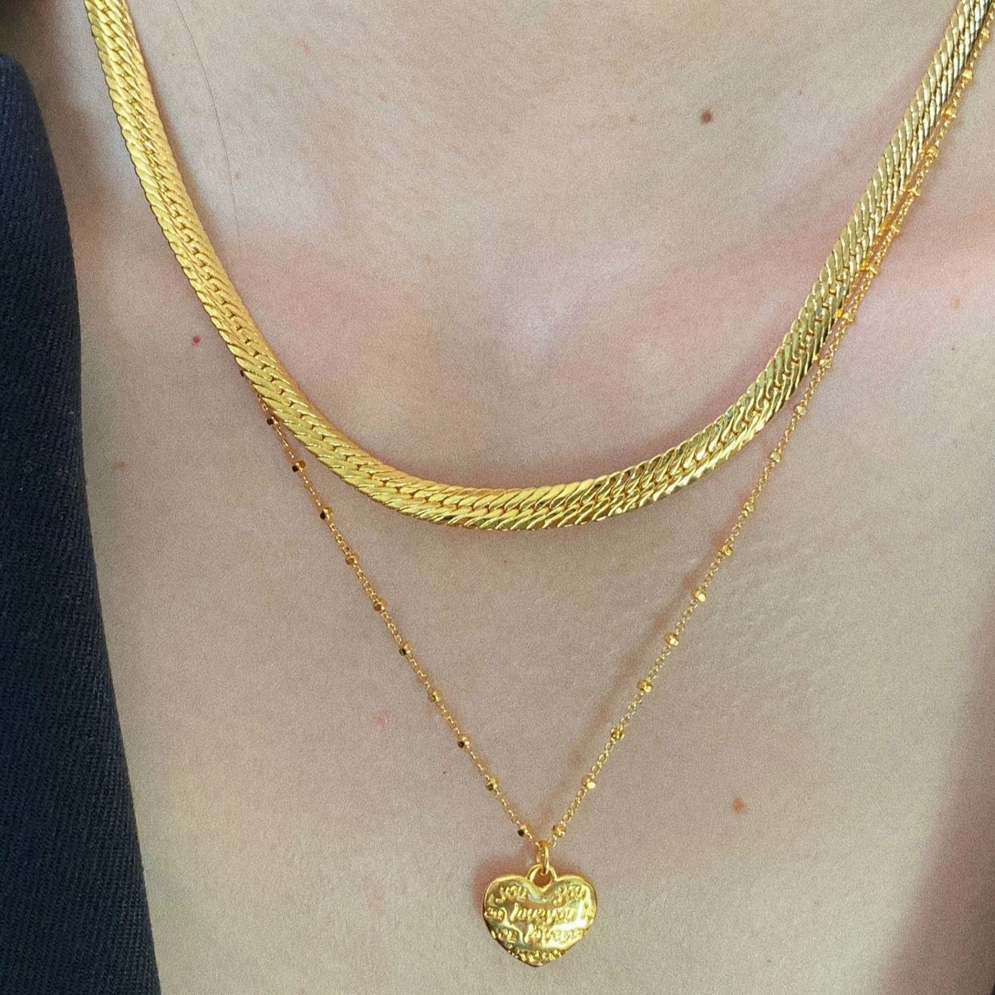 

Custom Trendy Tarnish Free Necklace Jewelry 18k Gold Plated Stainless Steel Choker Snake Chain