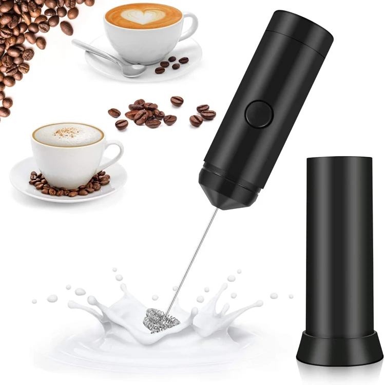 

Kitchenware-melkschuim met 2*AA-batterijen Elektrische Eggbeaters handgeschakelde koffieblender, Black