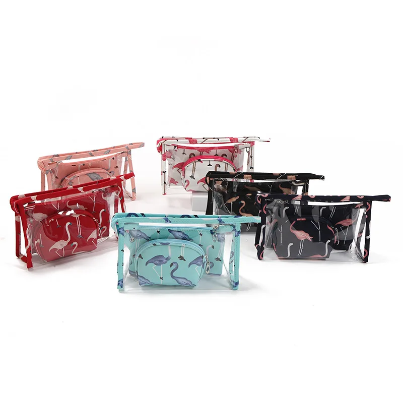 

Wholesale custom logo zipper laundry wash bag pvc clear cosmetic pouch 2021