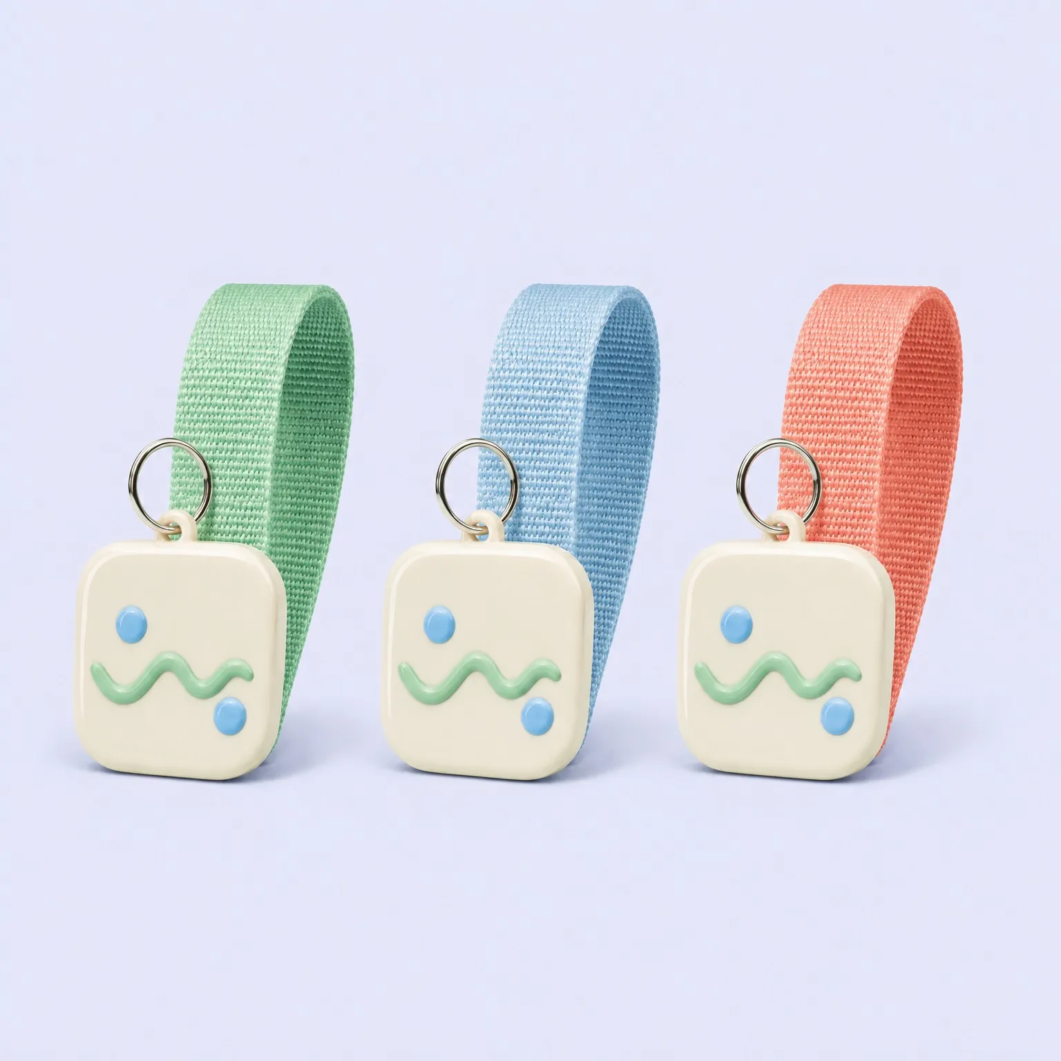 Soft PVC wrist keychain - color options