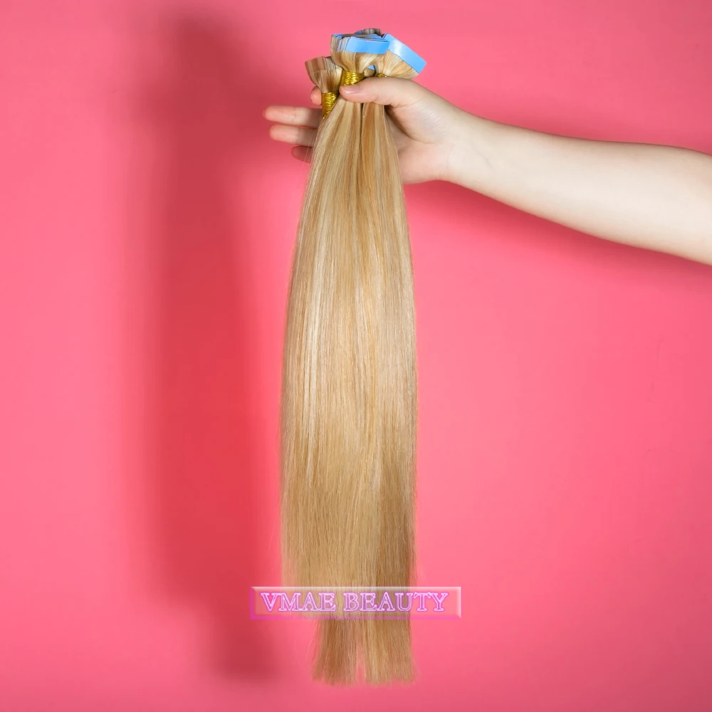 

VMAE 100g European Straight Ombre Piano Color #12 #22 Double Drawn Raw Virgin Tape in Remy Human Hair Extension