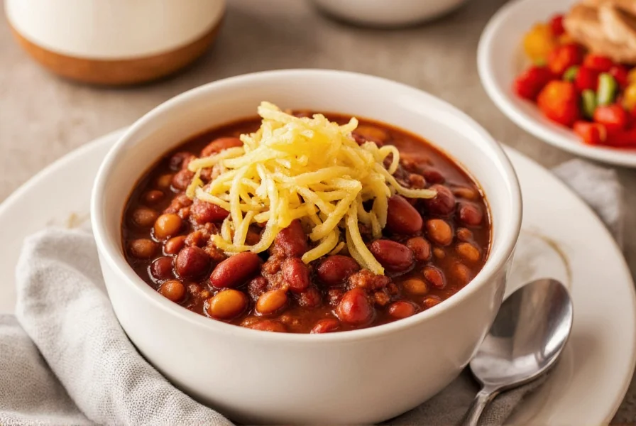Finished bowl of chili