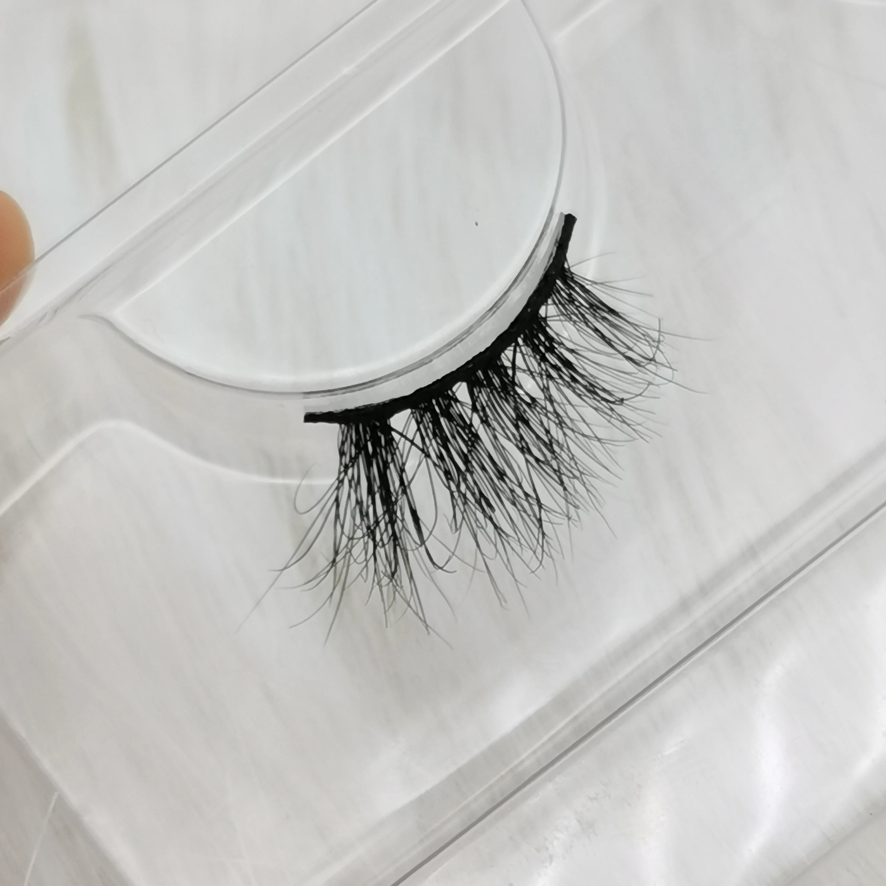 

Half Eye 3D Striplashes Corner Half Short Eyelashes Mink 3D Lashes With Custom Eyelash Packaging, Natural black