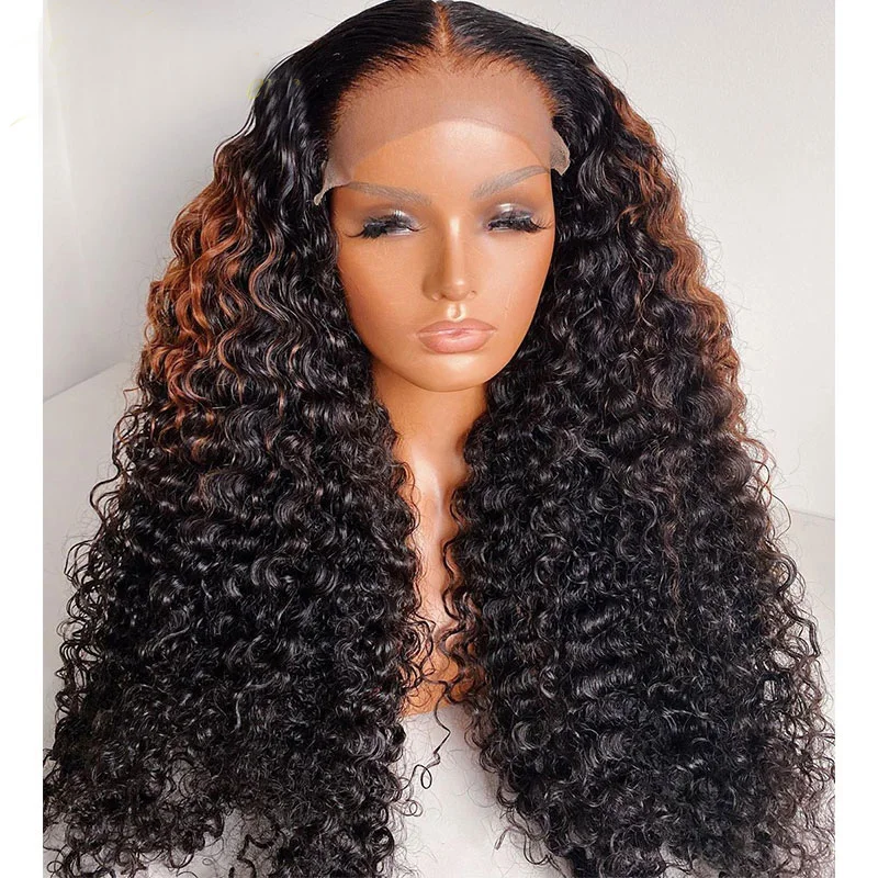 

Glueless Lace Front Wig Kinky Curly Brazilian Virgin Human Hair Wigs Cuticle Aligned Hair Lace Frontal Wigs For Black Women