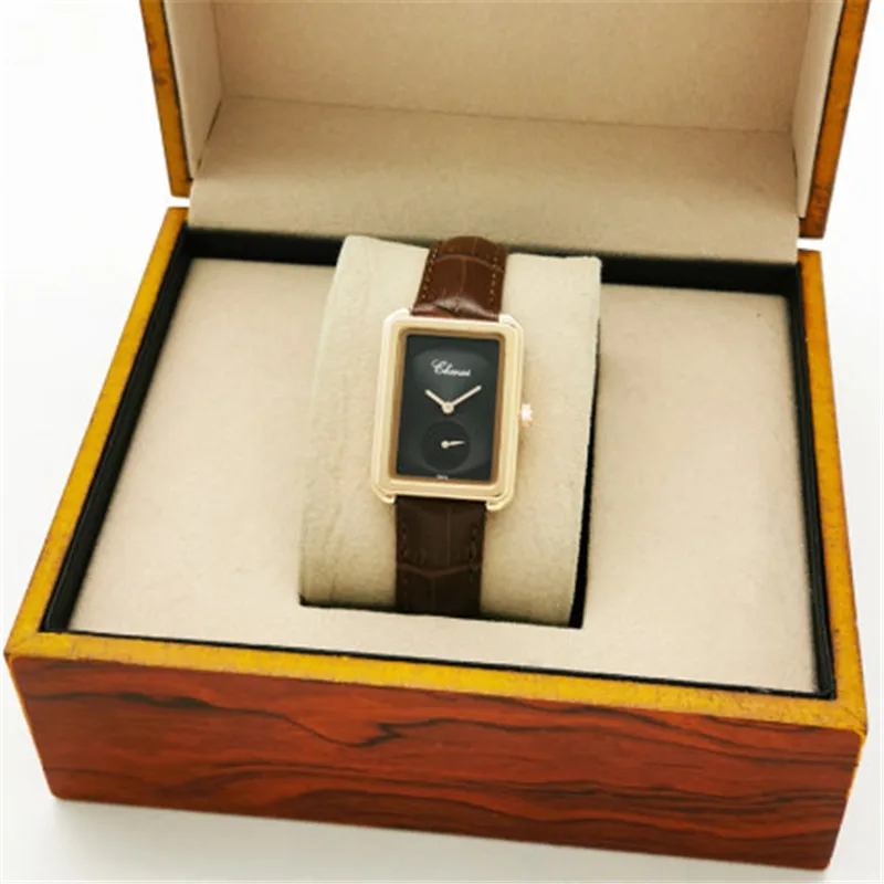 

Aimgal Rectangular ladies watch women simple fashion waterproof trend quartz women skin belt