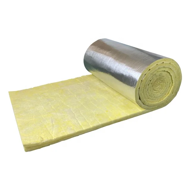 

HVAC system air conditioning duct insulation Fiberglass insulation glass wool blanket roll with aluminum foil backing