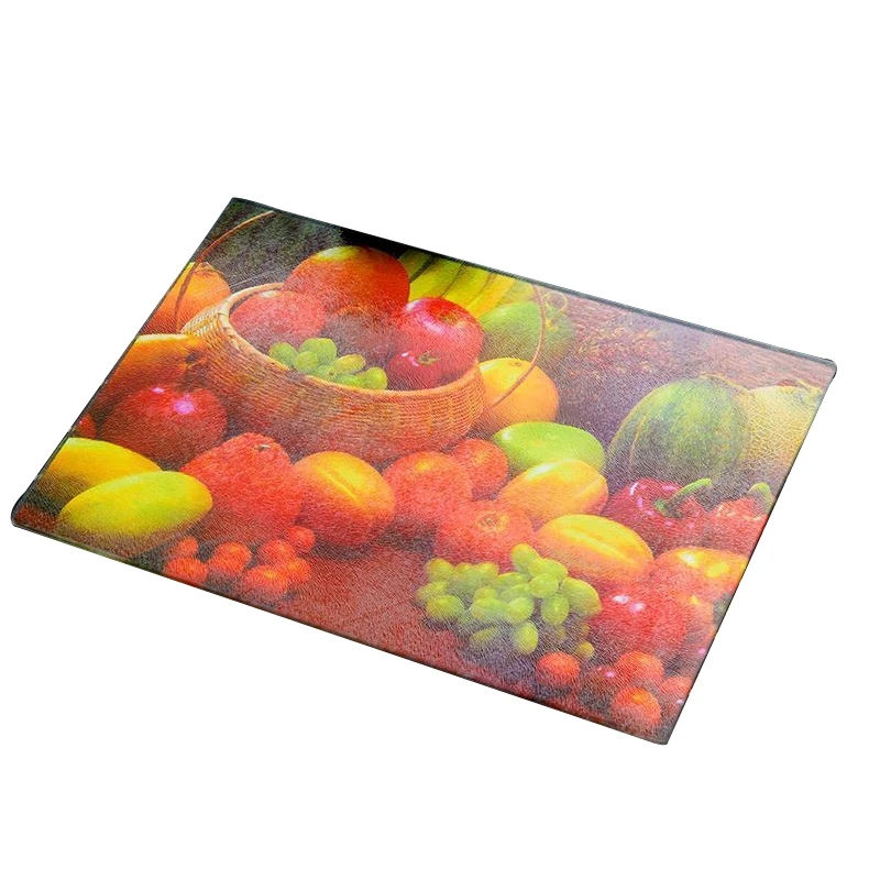 

Wholesale Customization sublimation blank tempered glass cutting board with white coating,sublimation glass cutting