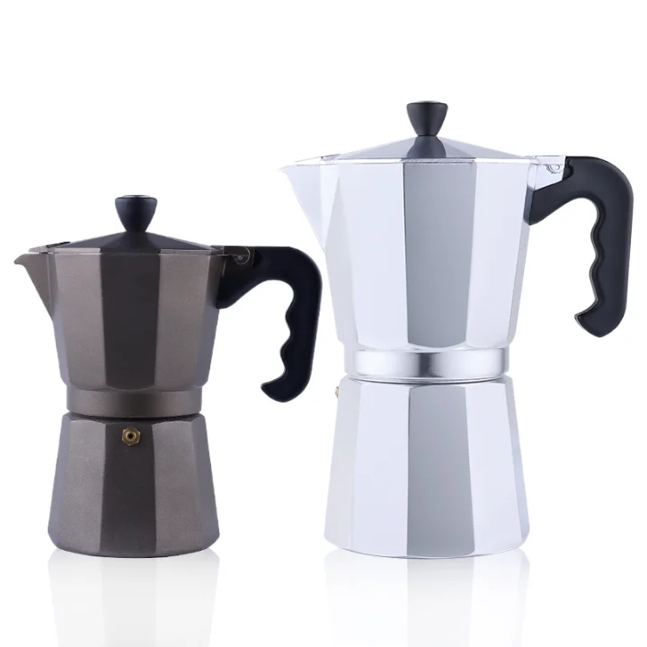 

3 cup 6 cup 9 cup Aluminum Stovetop Espresso Coffee Maker, Customized color