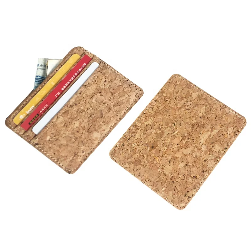 

2023 Hot Sale Eco Friendly Mini Cork Leather Credit Card Holder Slim Card Holder Case