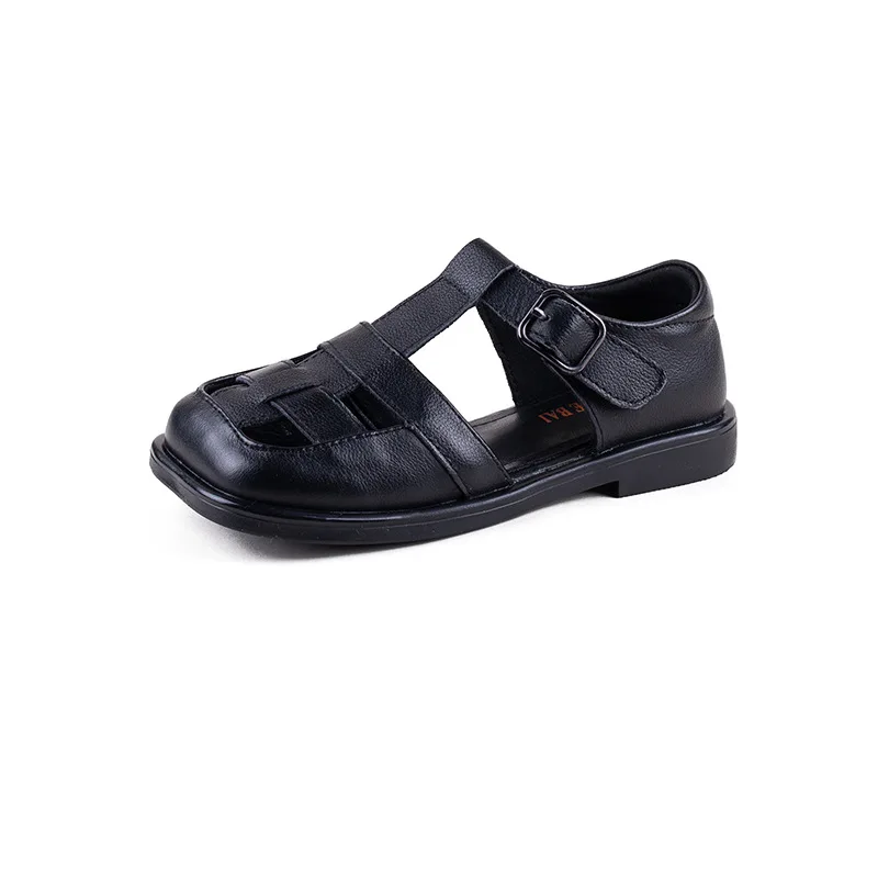 

2022 New Princess Girls Breathable Casual Soft Kids Shoes Solid Color Outdoor Beach Shoes Sandals