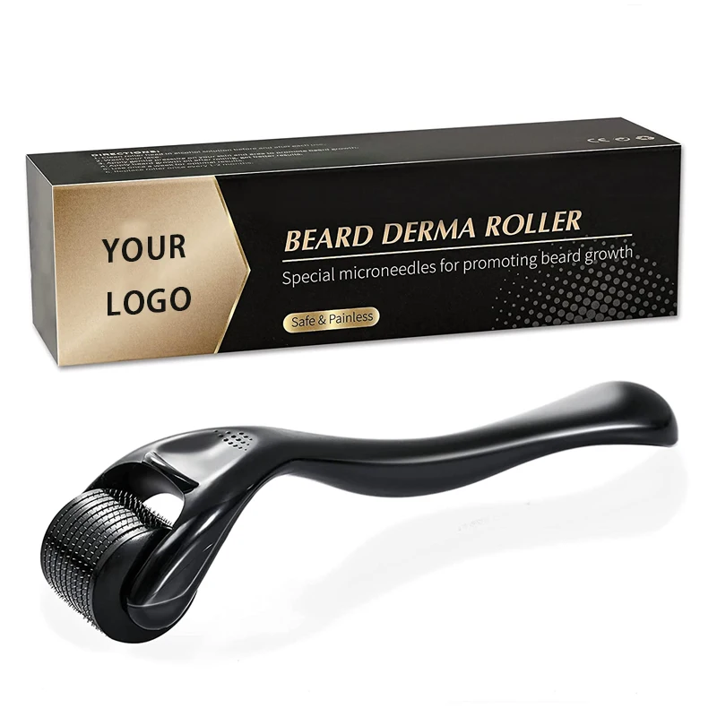 

custom logo derma roller 540 microneedling darma roller beard growth hair roller micro needle face dermarol 0.5mm dermaroller, Customized color