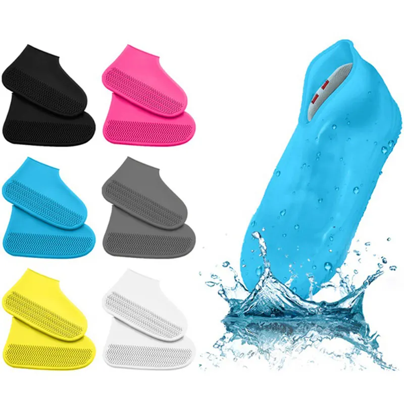 

Free Sample Anti-Slip Rubber Reusable Silicon Shoe Protection Cover Water Resistance Rain Waterproof Silicone Shoes Cover, Black, white, pink, yellow, green, blue, purple, gray