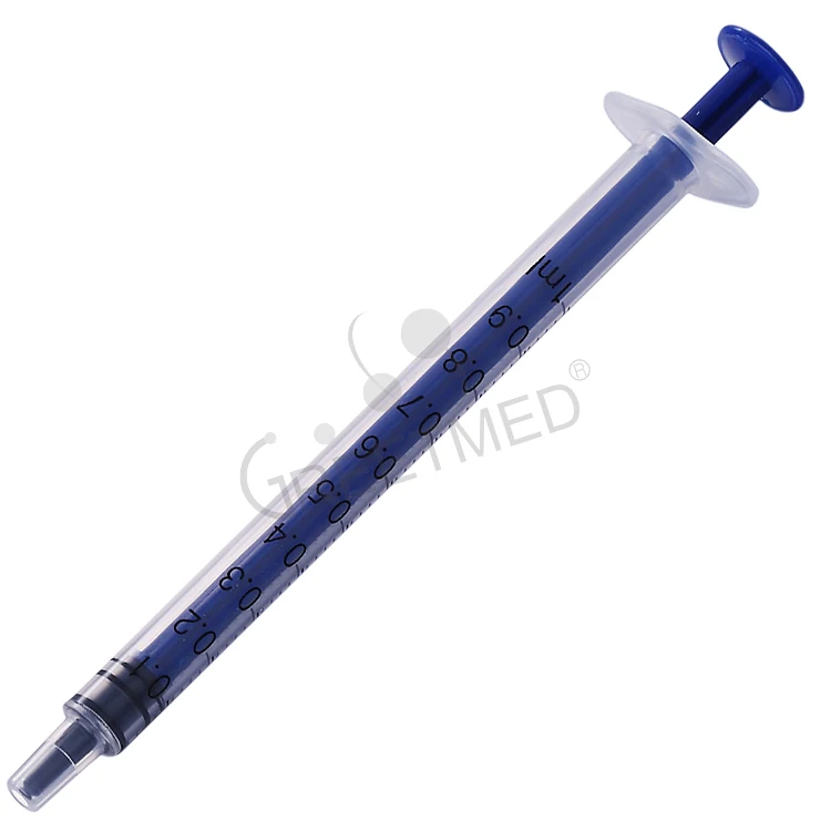 
High quality medical pp colored 1m insulin syringe 