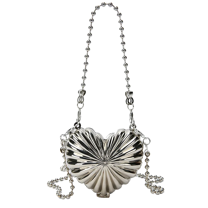 

Heart shaped dinner party purses crystal women clutch bags ladies, White pink red
