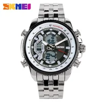 

SKMEI AD0933 Men Quartz Digital Watch Stainless Steel Watches Complete Calendar Day Date Relogio Masculino