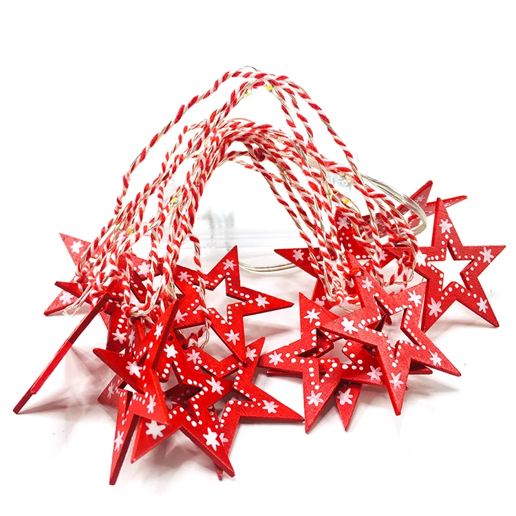 2.2M Star Shaped Christmas Decoration Copper Wire Led Photo String Lights