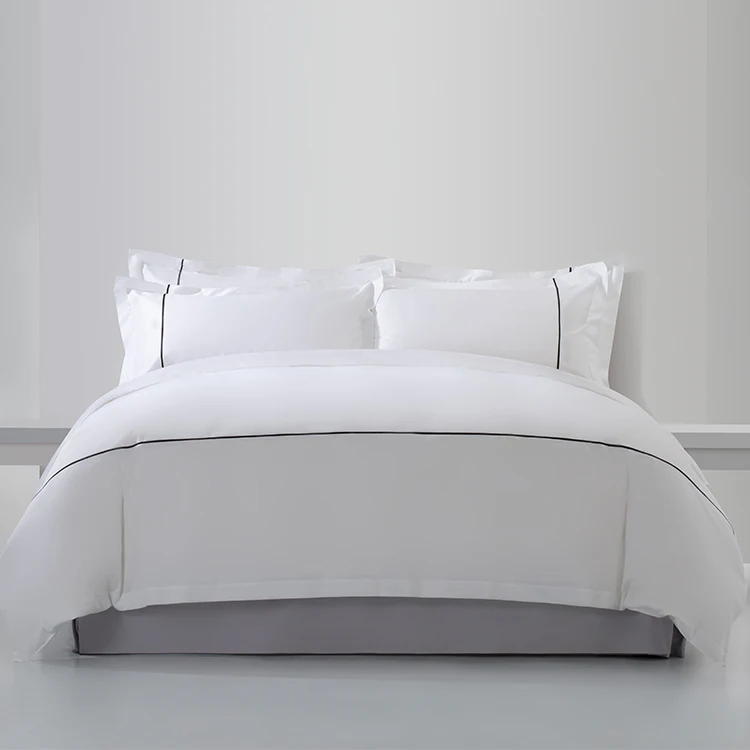 

ELIYA Hotel Bedding Set Duvet Cover Set Pillow Case with Single Embroidered Line Design Wholesale