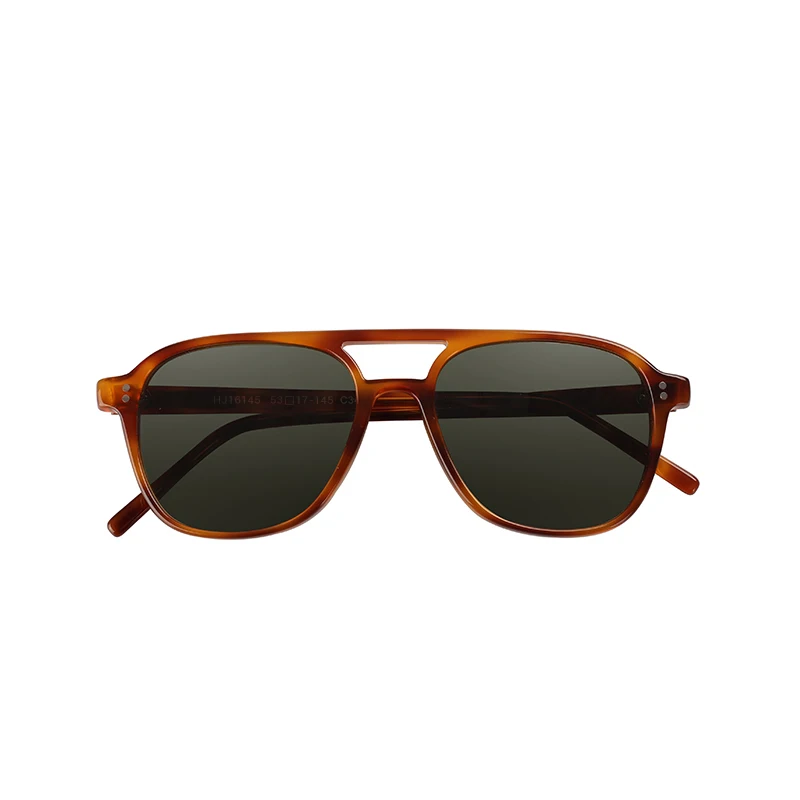 

High Quality Big Frames Handmade Acetate Double Bridge Sunglasses