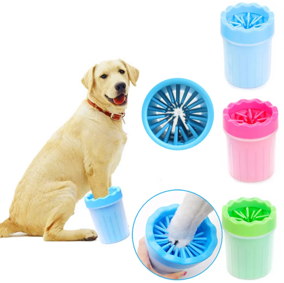 

Detachable Portable Pet Dog Foot Washing Cup Pet Dog Paw Washer Pet Feet Cleaner For Dogs, Pink/green/blue