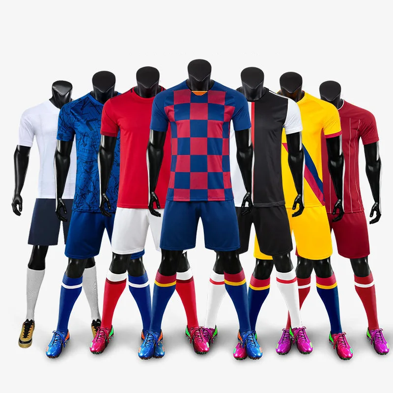 

Hot Sales Cheap Women Men Youth Adults Socc Uniform Set Football Sport Wear Jersey 2 Piece Sets