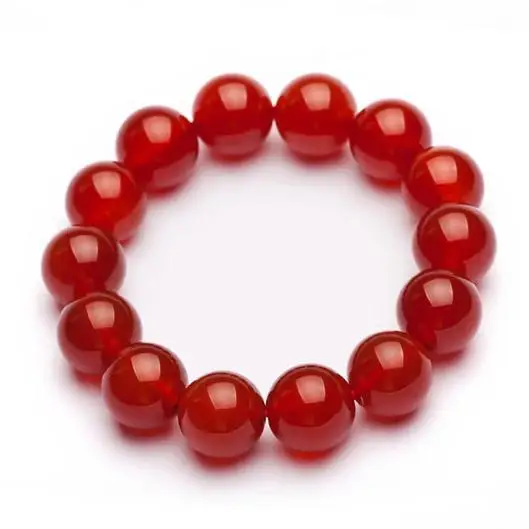 

SC Vintage Classic Adjustable Elastic Chain Beaded Bracelet Elegant Natural Stone Red Agate Beaded Bracelets for Women Men