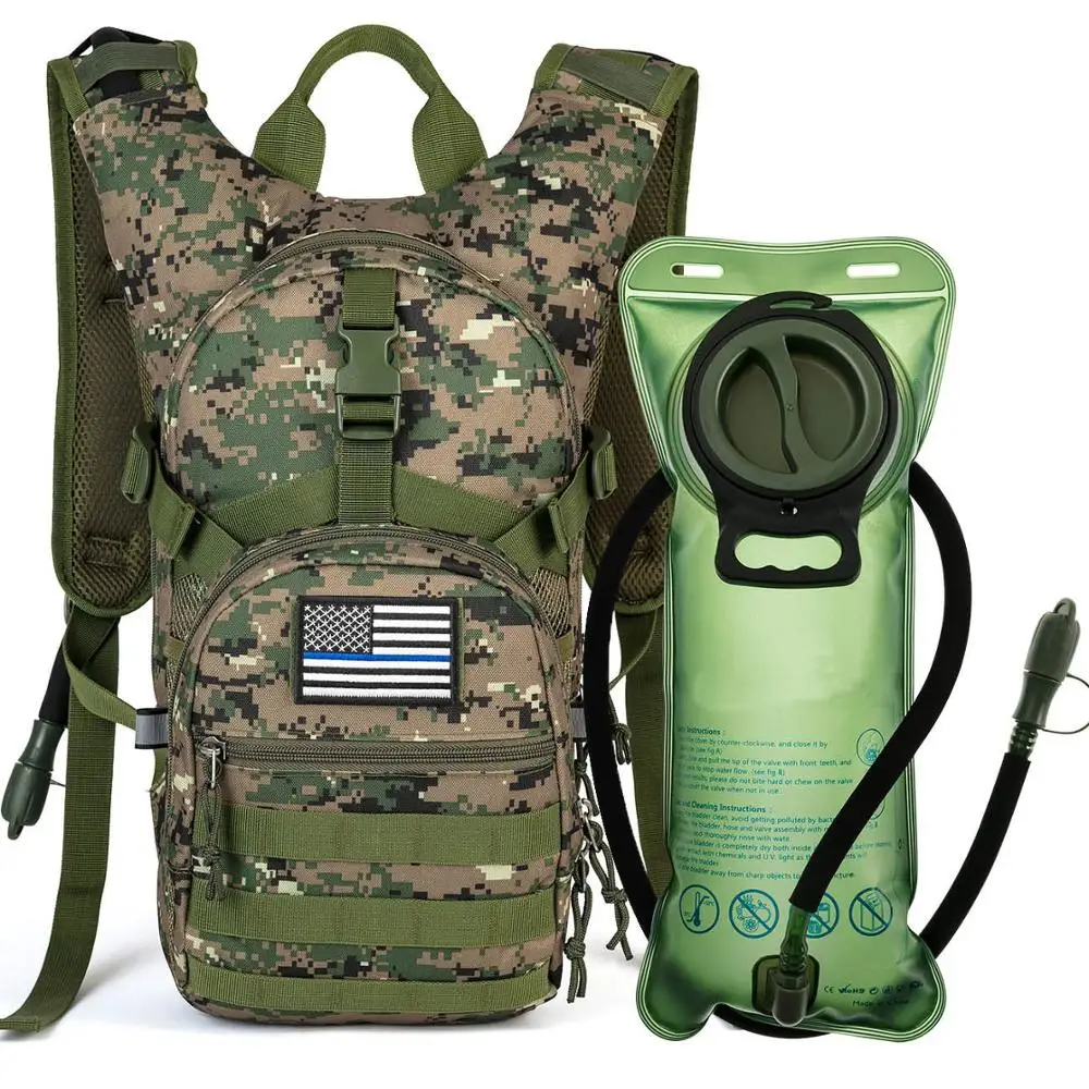 

Tactical MOLLE Hydration Pack Backpack 900D with 2L Leak-Proof Water Bladder,Keep Liquids Cool for Up to 4 Hours, Customized