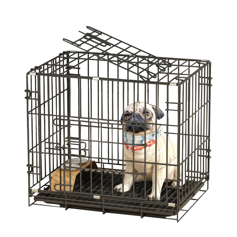 

Folding Portable Dog Crate Pet Cages Stainless Steal Wire Cat House Carriers Large Kennel Out Door metal Pet Cages Carriers, Customized color