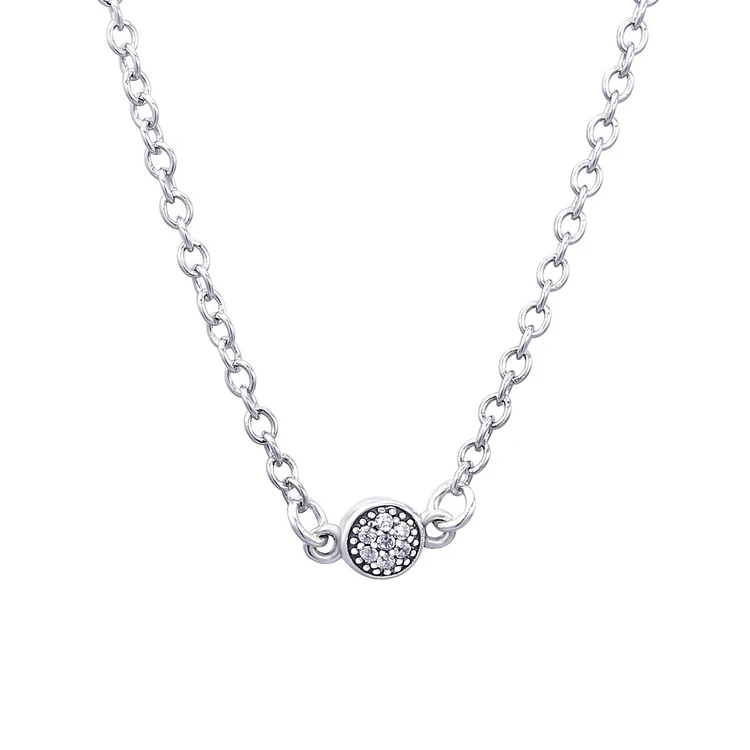 

Woman tops fashionable exclusive dazzling dainty droplets silver necklace, Silver color