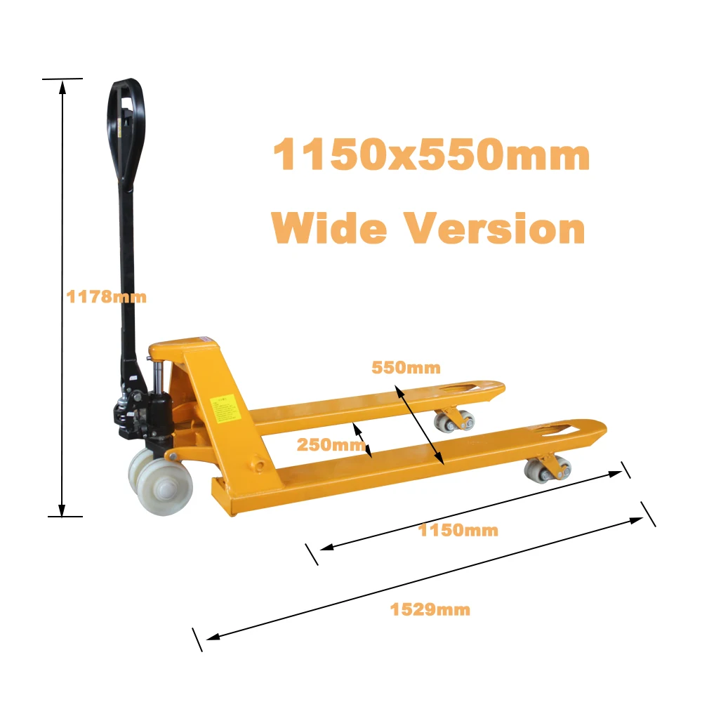 2000kg Hand Pallet Truck Hydraulic Hand Forklifts Pallet Truck With Low 