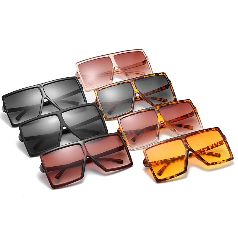 

New Colors Big Square Oversized Glasses Fashion Sunglasses, 69 colors