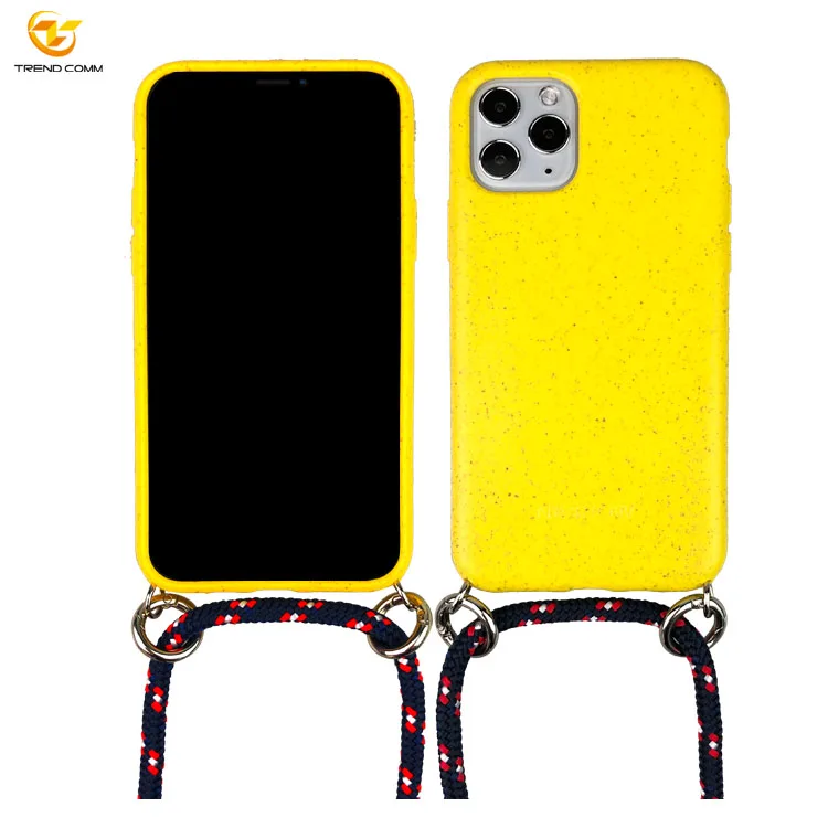 

Detachable Metal Ring Shockproof Corner Case Shoulder Necklace For iPhone SE-11 Pro Max