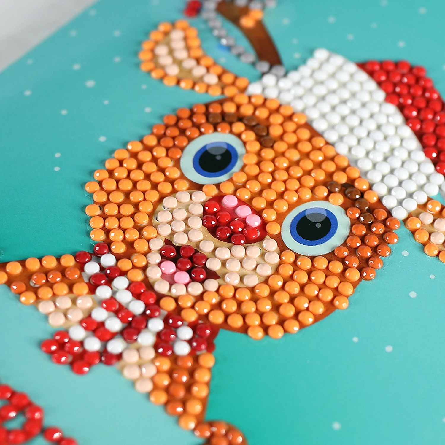 新设计圣诞贺卡 5d diy 圆形钻石绘画手工假日贺卡装饰礼品卡