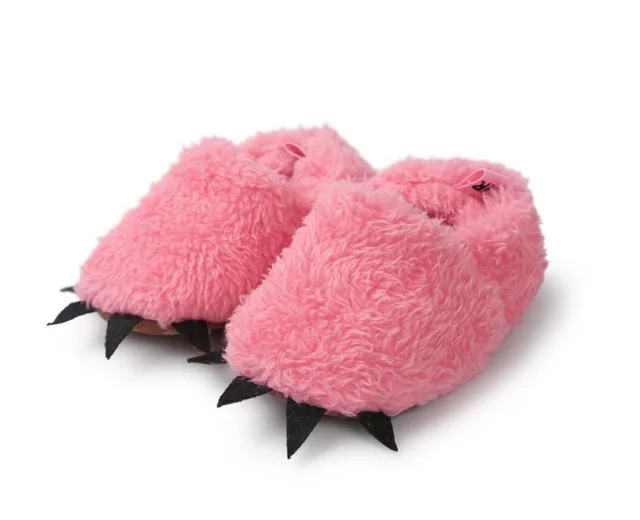 
Baby Boys Girls Soft Plush Slippers Bear PAW Animal Boots Toddler Infant Crib Shoes Winter House Shoes furry cotton boots 