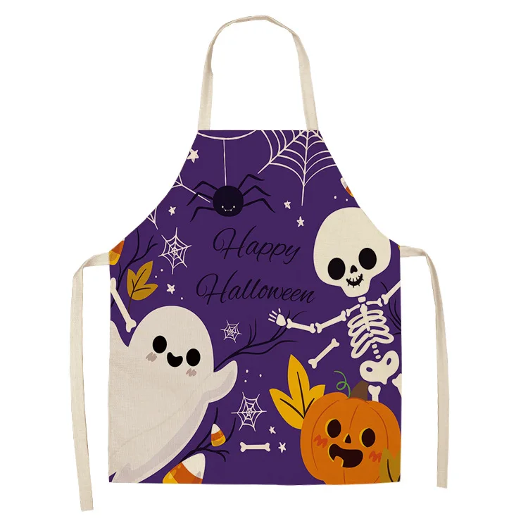 

Factory direct Halloween special apron restaurant cafe waiter apron can be customized logo home anti-fouling apron