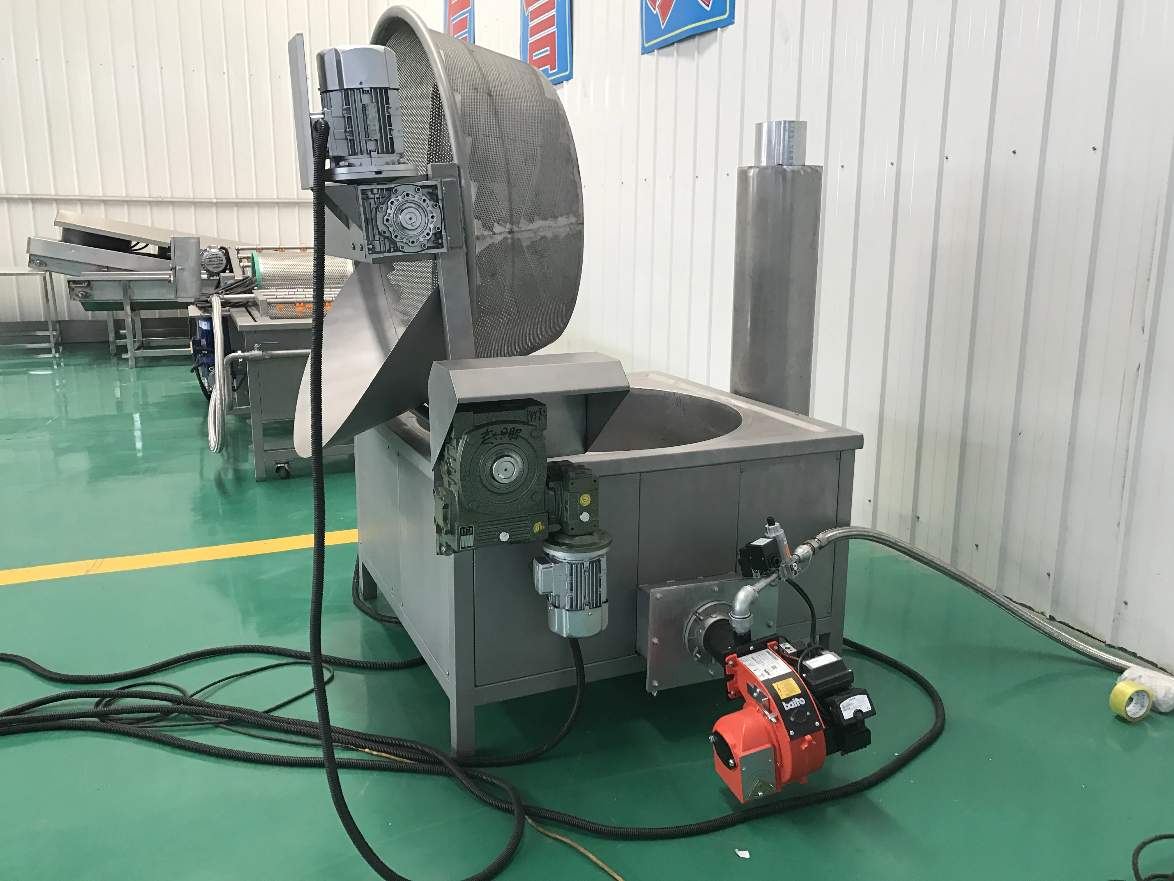 Automatic Electric Heating Fryer Batch Fryer Automatic Continuous Fryer