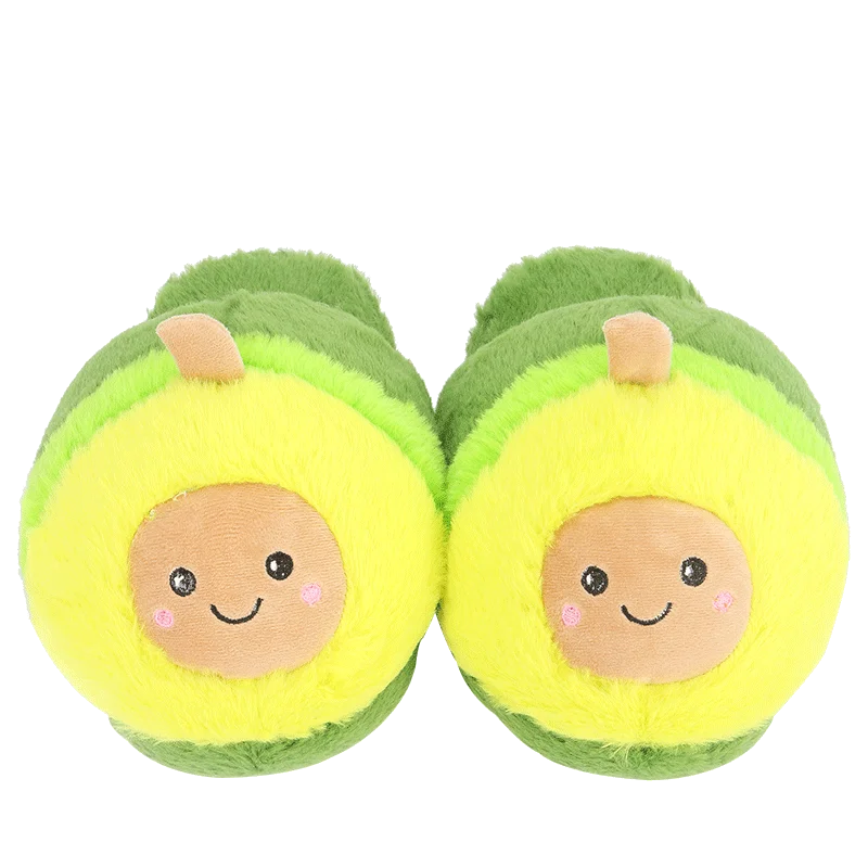 

Custom indoor cartoon winter cotton plush slippers kids, Green