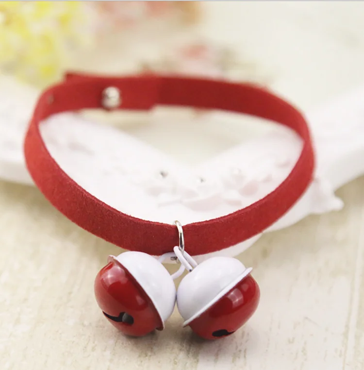 

Amazon hot sale nice price hot sale Factory cheap price leather cat dog pet bell collar