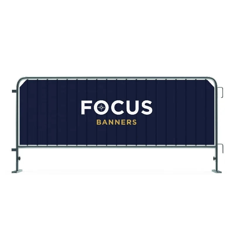 Popular Custom Event Fence Covers Barrier Vinyl Mesh Barricade Jacket Crowd Control Cover