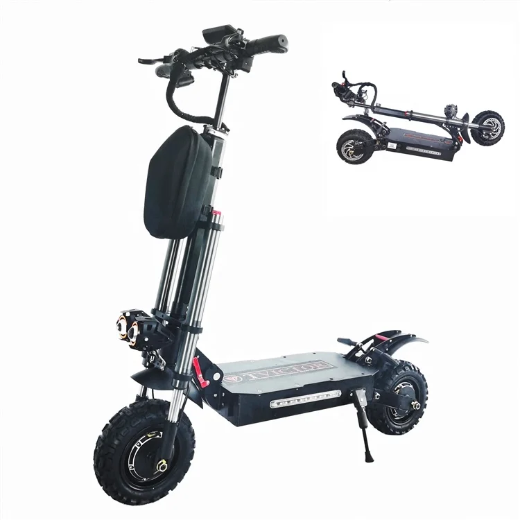 

TVICTOR New 2 Wheel Adult 11inch 60V 5600W Foldable Off Road Electric Scooter with seat, Picture presentation