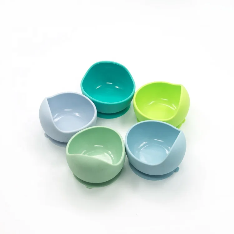 

Hot Sale Multicolor Food Grade Silicone Suction Base baby bowl